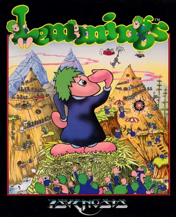 Lemmings (UK) (2 faces) (1991) (Trainer) box cover front